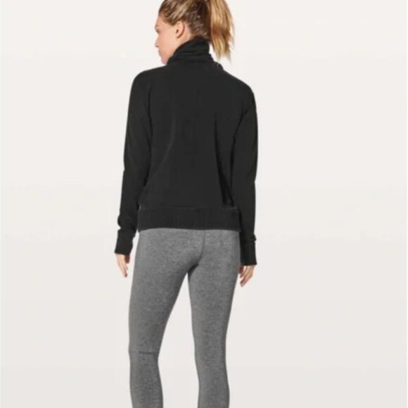 Lululemon | Black 'Stress Less' Funnel Neck Pullover Sweatshirt 6 - Picture 3 of 8